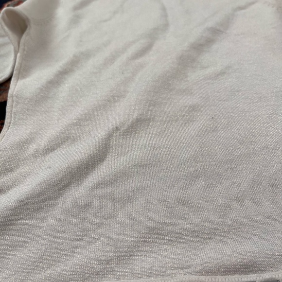 Retrofete mini Dress champagne shimmer White mirror sequins long sleeve XS READ - Picture 13 of 13